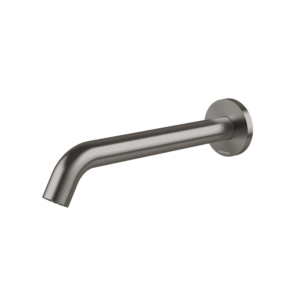 Phoenix Vivid MKII Wall Basin / Bath Outlet 240mm Curved Brushed Carbon – Lead Free