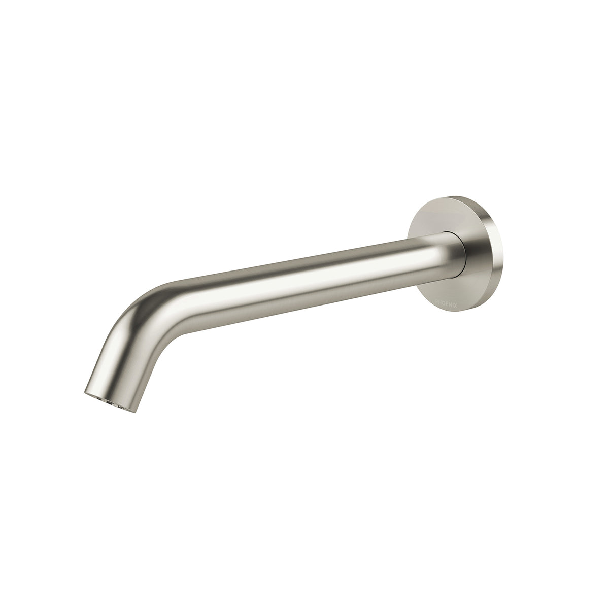 Phoenix Vivid MKII Wall Basin / Bath Outlet 240mm Curved Brushed Nickel – Lead Free