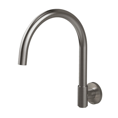 Phoenix Vivid MKII Wall Sink Outlet 200mm Gooseneck Brushed Carbon – Lead Free