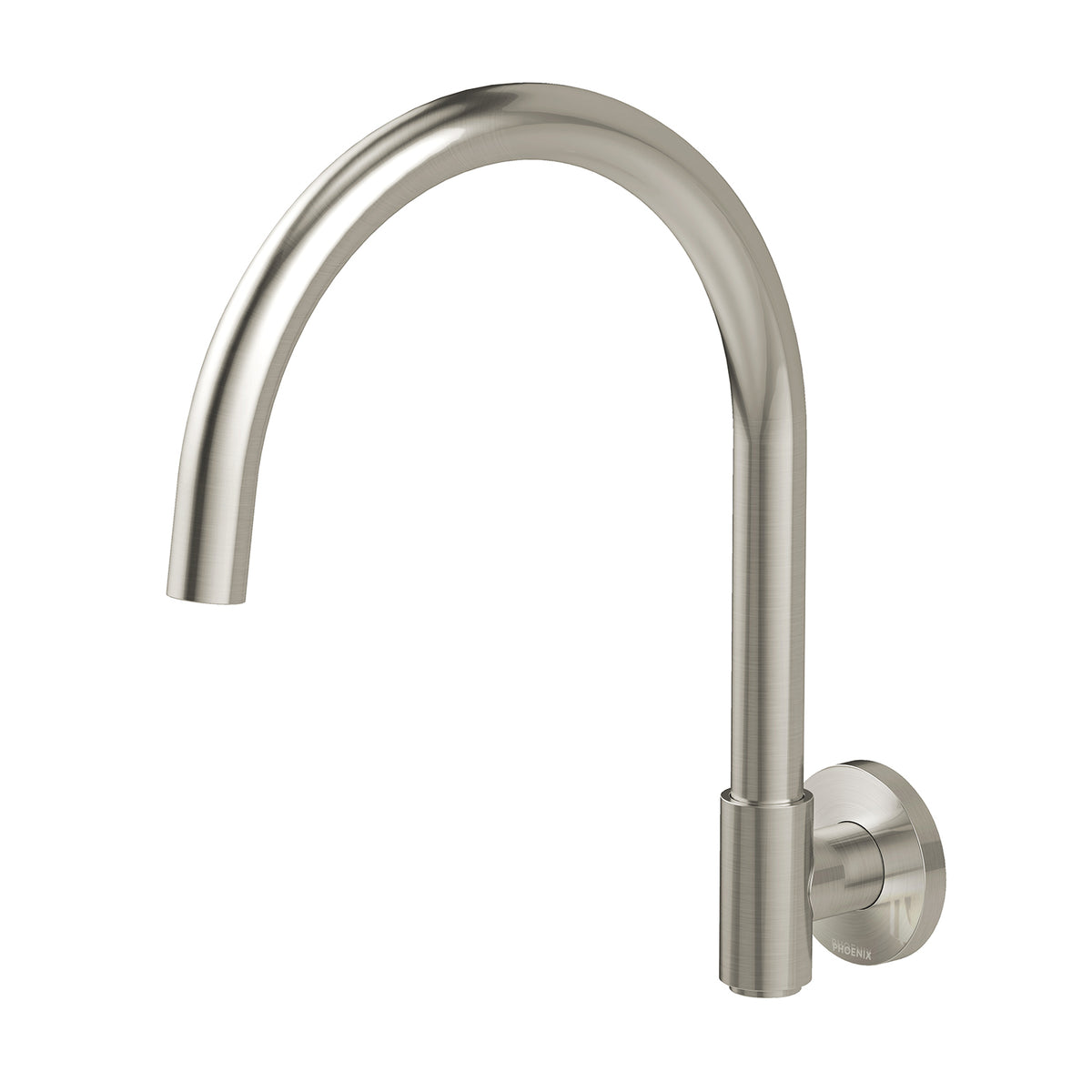 Phoenix Vivid MKII Wall Sink Outlet 200mm Gooseneck Brushed Nickel – Lead Free