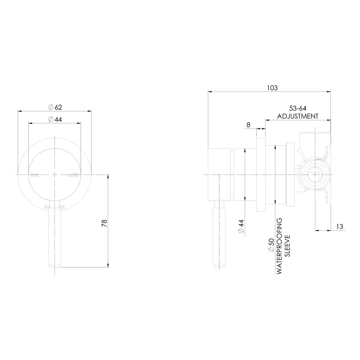 Phoenix Vivid MKII SwitchMix Shower / Wall Mixer (Complete Kit) Chrome – Lead Free