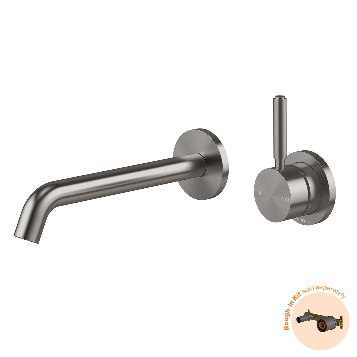 Phoenix Vivid MKII SwitchMix Wall Basin / Bath Mixer Set Pin Up (Fit-Off Kit Only) Brushed Carbon – Lead Free