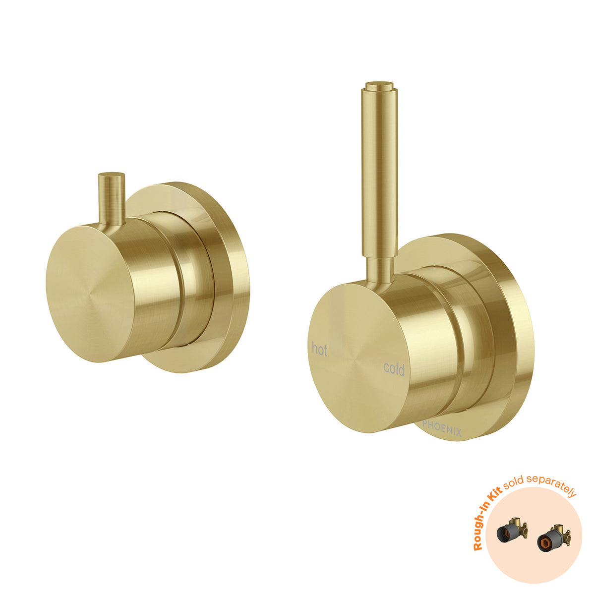 Phoenix Vivid MKII SwitchMix Shower / Bath Diverter Mixer Pin Up (Fit-Off Kit Only) Brushed Gold – Lead Free