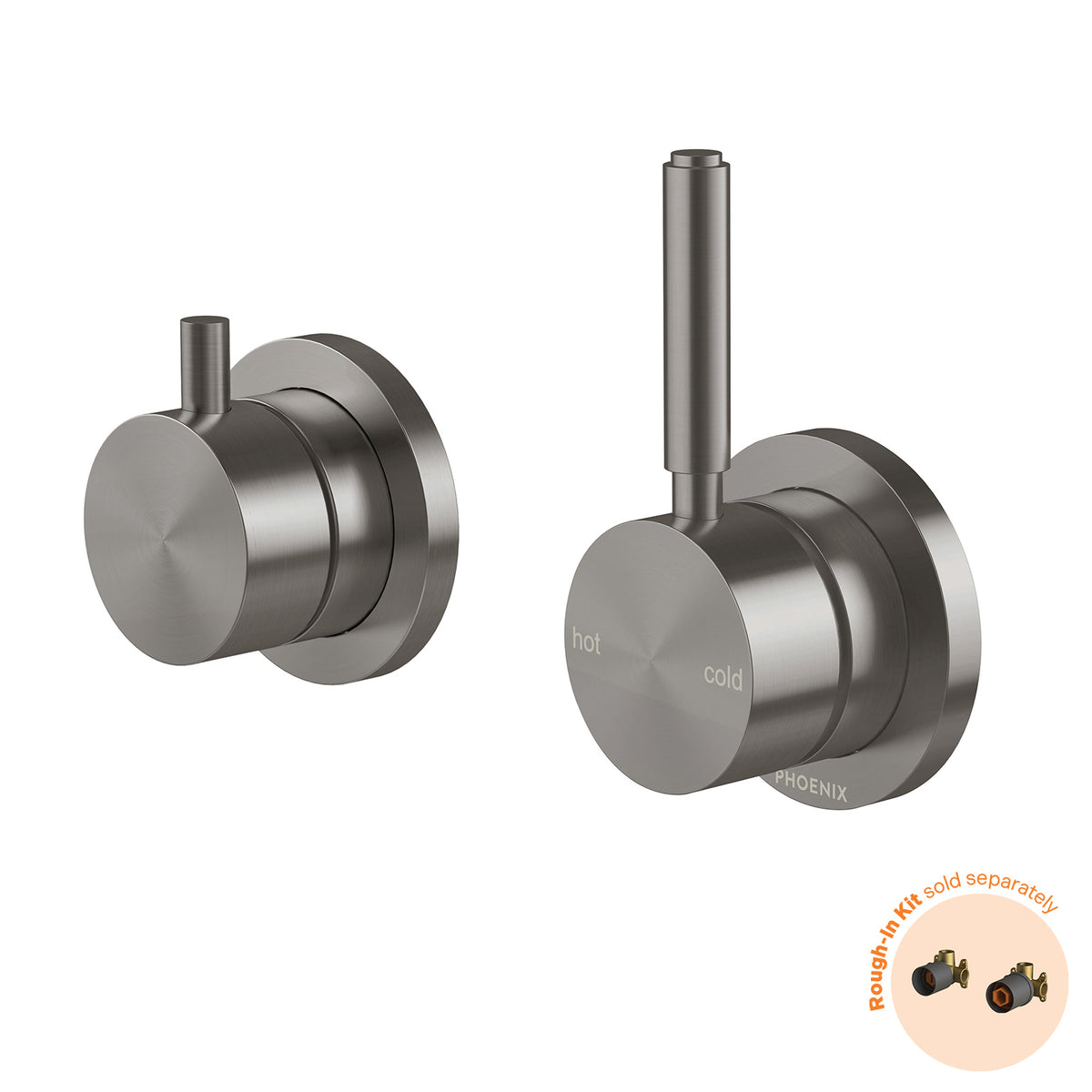 Phoenix Vivid MKII SwitchMix Shower / Bath Diverter Mixer Pin Up (Fit-Off Kit Only) Brushed Carbon – Lead Free