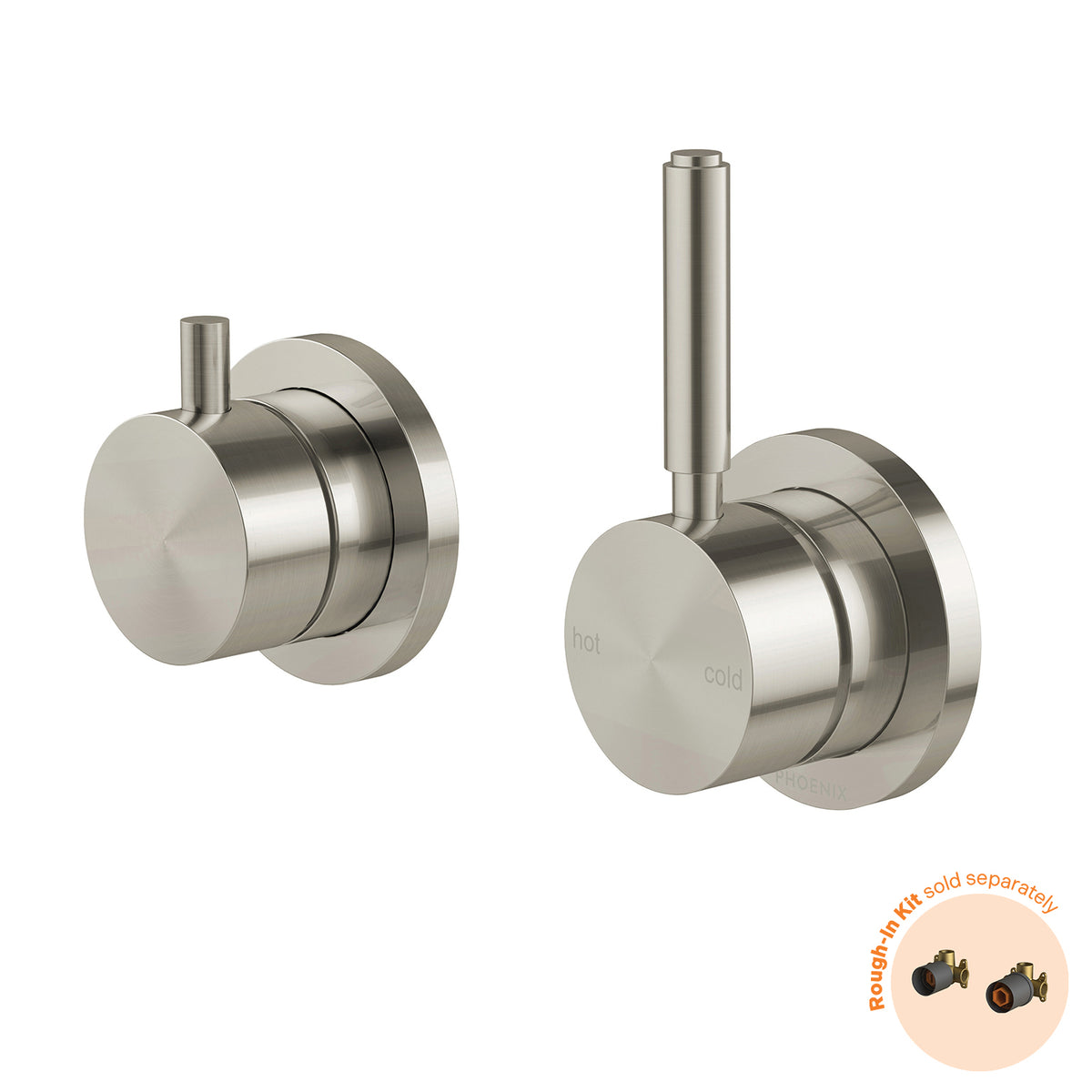 Phoenix Vivid MKII SwitchMix Shower / Bath Diverter Mixer Pin Up (Fit-Off Kit Only) Brushed Nickel – Lead Free