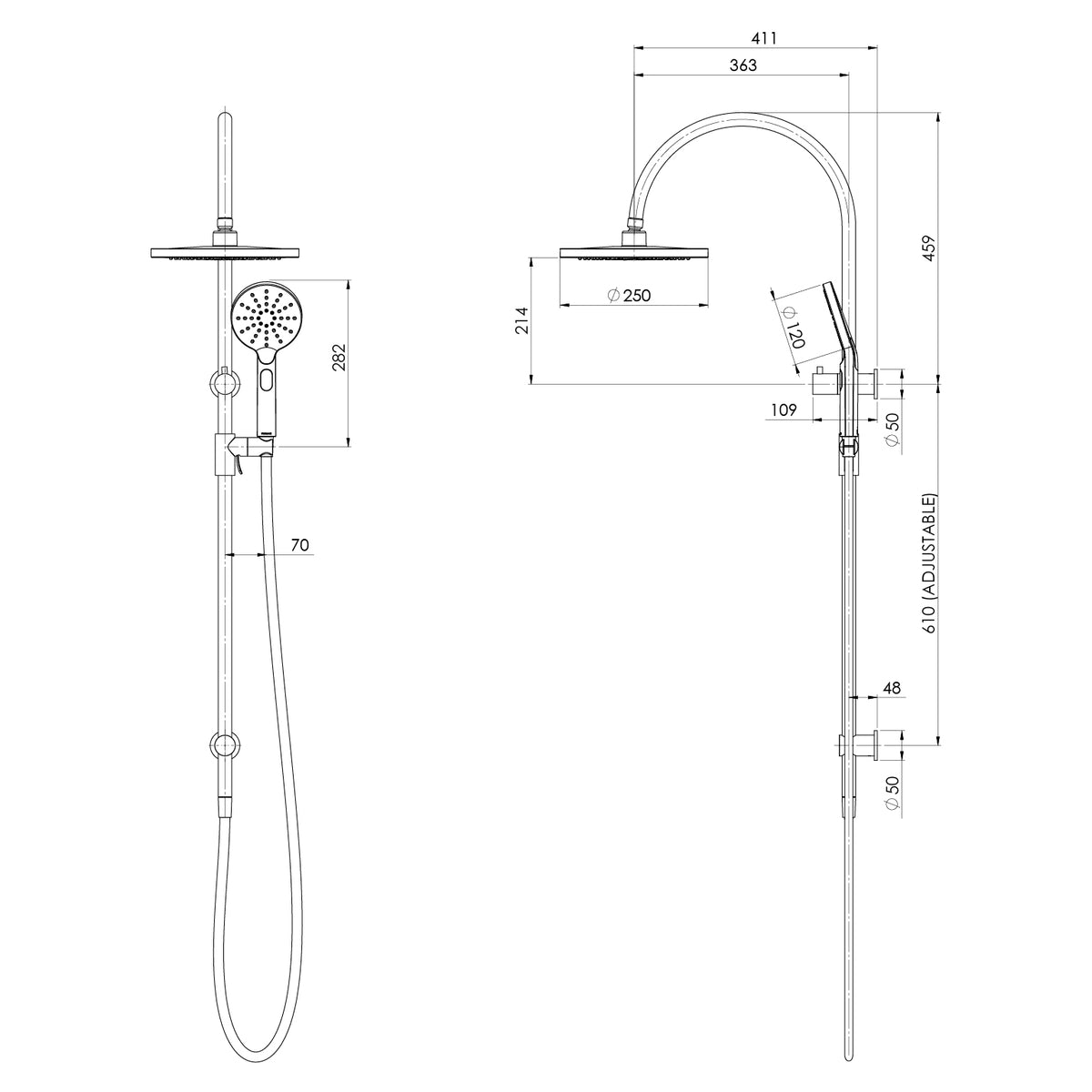 Phoenix Vivid MKII Twin Shower Chrome