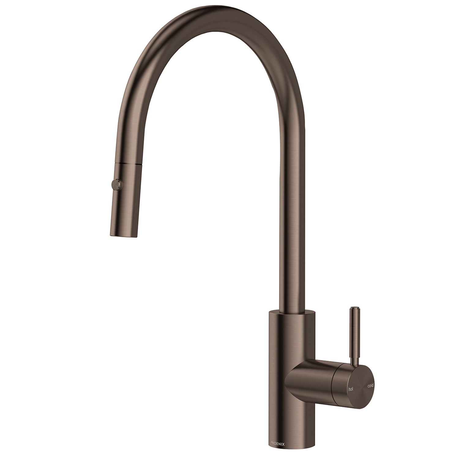 Phoenix Vivid MKII Pull Out Sink Mixer 240mm Gooseneck Brushed Bronze – Lead Free