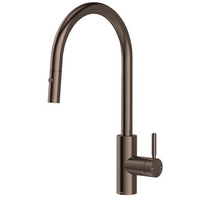 Phoenix Vivid MKII Pull Out Sink Mixer 240mm Gooseneck Brushed Bronze – Lead Free
