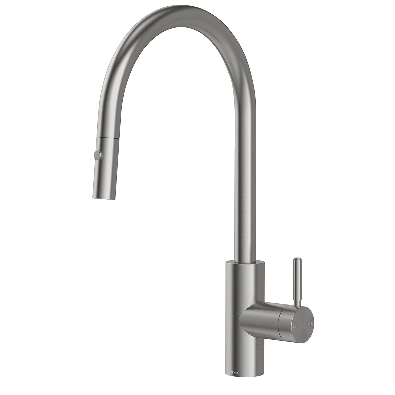 Phoenix Vivid MKII Pull Out Sink Mixer 240mm Gooseneck Brushed Carbon – Lead Free