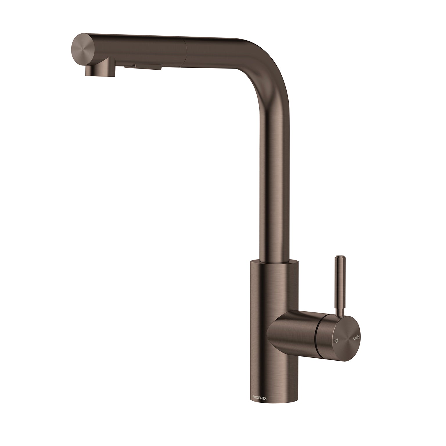 Phoenix Vivid MKII Pull Out Sink Mixer 230mm L Shaped Brushed Bronze – Lead Free