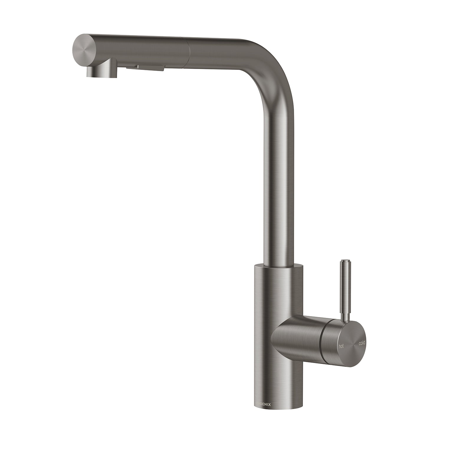 Phoenix Vivid MKII Pull Out Sink Mixer 230mm L Shaped Brushed Carbon – Lead Free