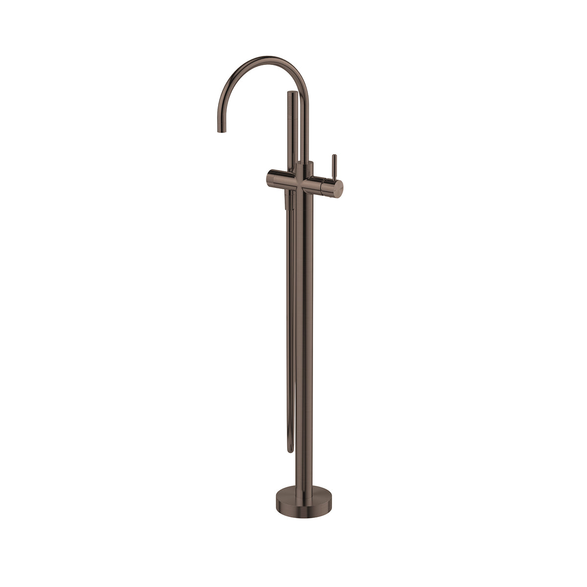 Phoenix Vivid MKII Floor Mounted Bath Mixer with Hand Shower Brushed Bronze