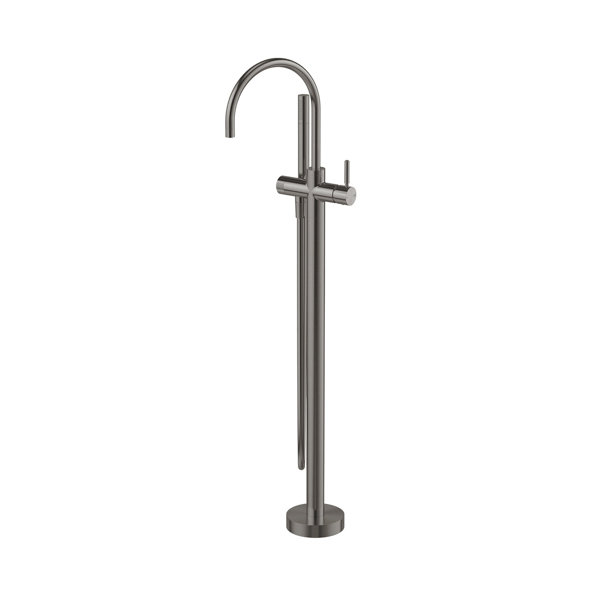 Phoenix Vivid MKII Floor Mounted Bath Mixer with Hand Shower Brushed Carbon