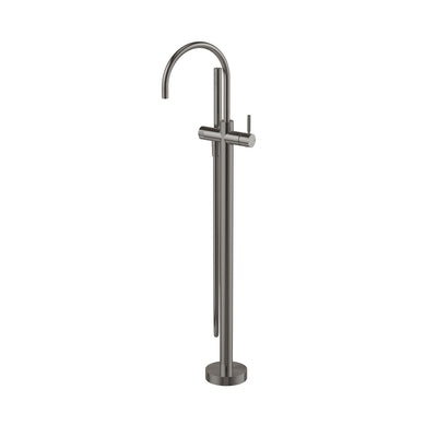 Phoenix Vivid MKII Floor Mounted Bath Mixer with Hand Shower Brushed Carbon
