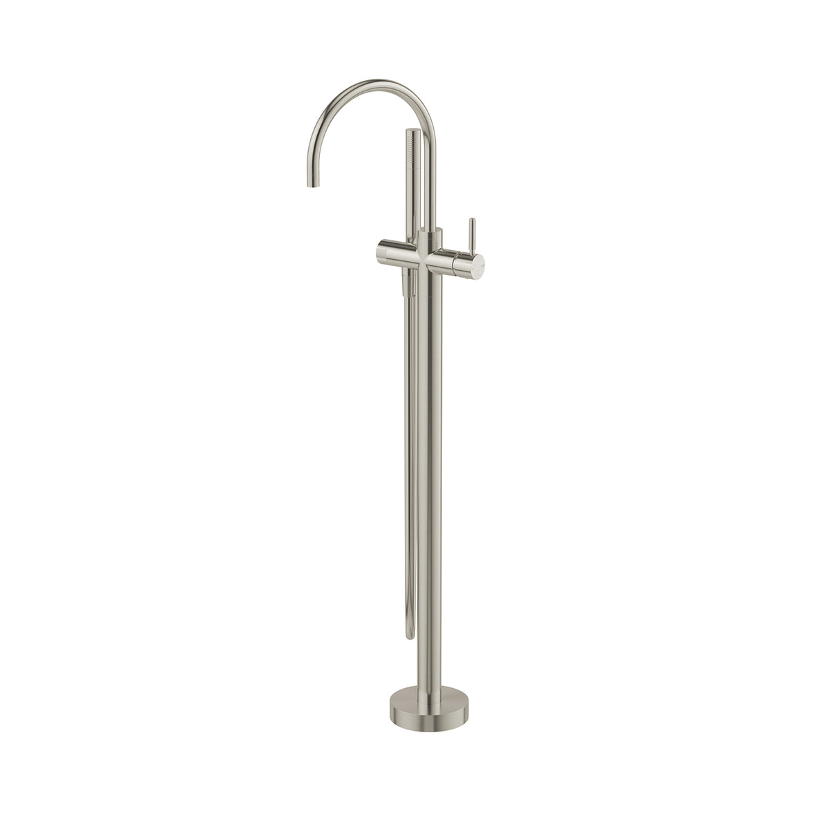Phoenix Vivid MKII Floor Mounted Bath Mixer with Hand Shower Brushed Nickel