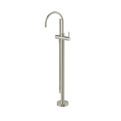 Phoenix Vivid MKII Floor Mounted Bath Mixer with Hand Shower Brushed Nickel