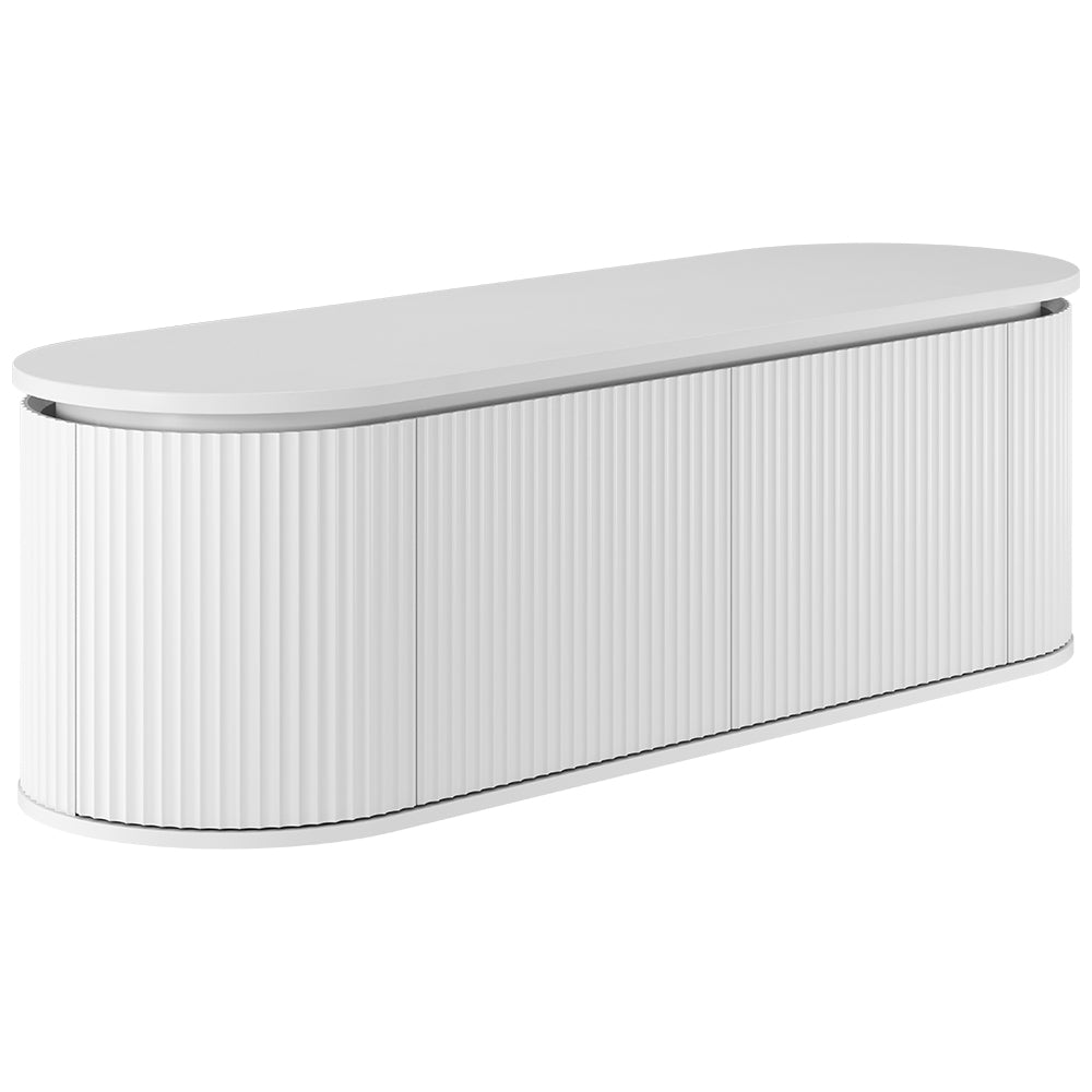 Fienza Empire Pill Satin White Wall Hung Vanity