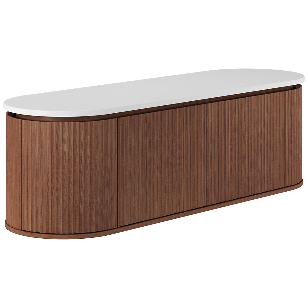 Fienza Empire Pill Walnut Wall Hung Vanity