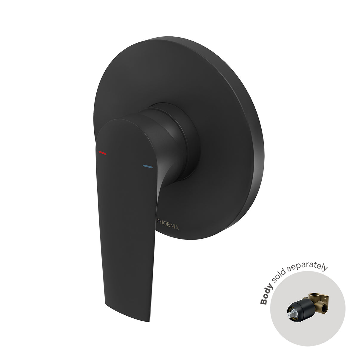 Phoenix Arlo Shower / Wall Mixer (Trim Kit Only) Matte Black