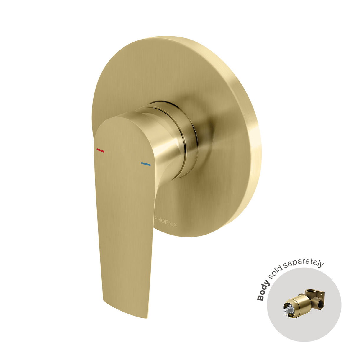 Phoenix Arlo Shower / Wall Mixer (Trim Kit Only) Brushed Gold