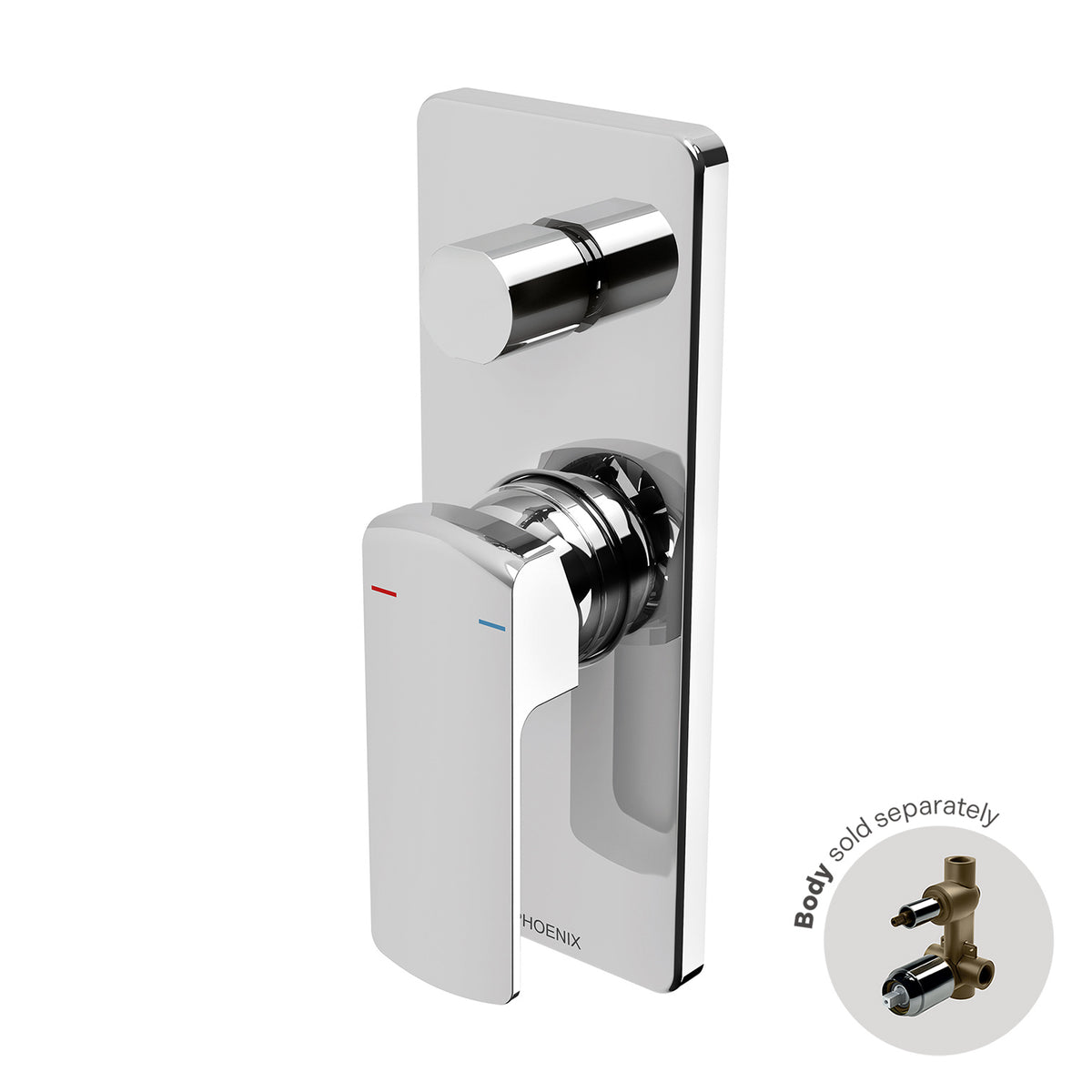 Phoenix Teva Shower / Bath Diverter Mixer (Trim Kit Only) Chrome