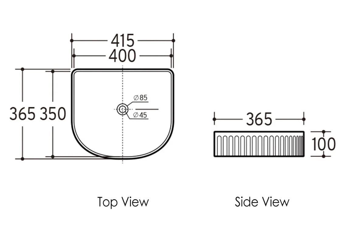 Archie Ceramic Gloss White Basin