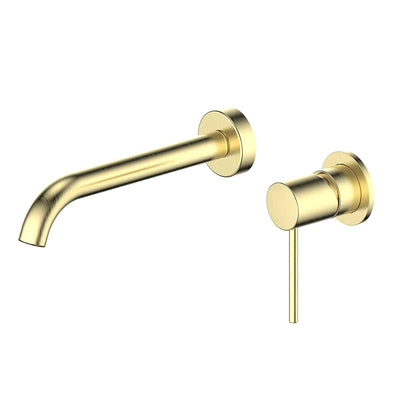 Greens Gisele Wall Basin / Bath Mixer Set Brushed Brass