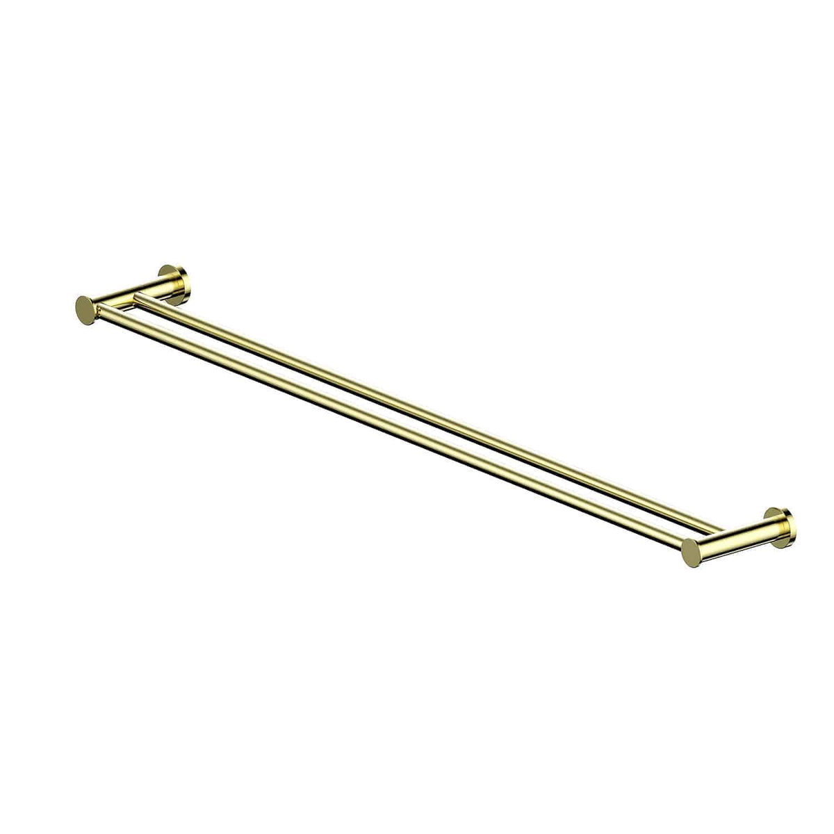 Reason Double Towel Rail - PVD Brushed Brass