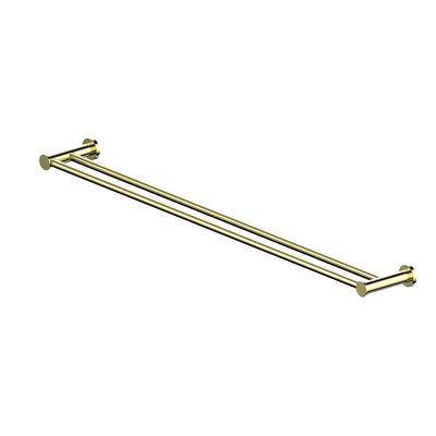 Greens Reason Double Towel Rail - PVD Brushed Brass