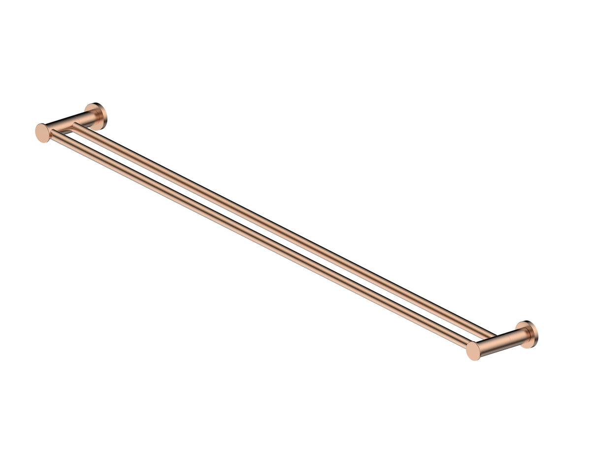 Reason Double Towel Rail - PVD Brushed Copper