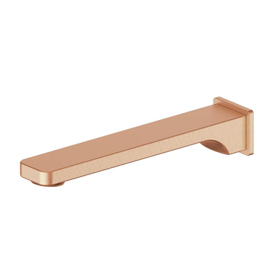 Greens Swept Bath Spout - PVD Brushed Copper