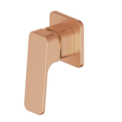 Greens Swept Shower Mixer Trim Set - PVD Brushed Copper