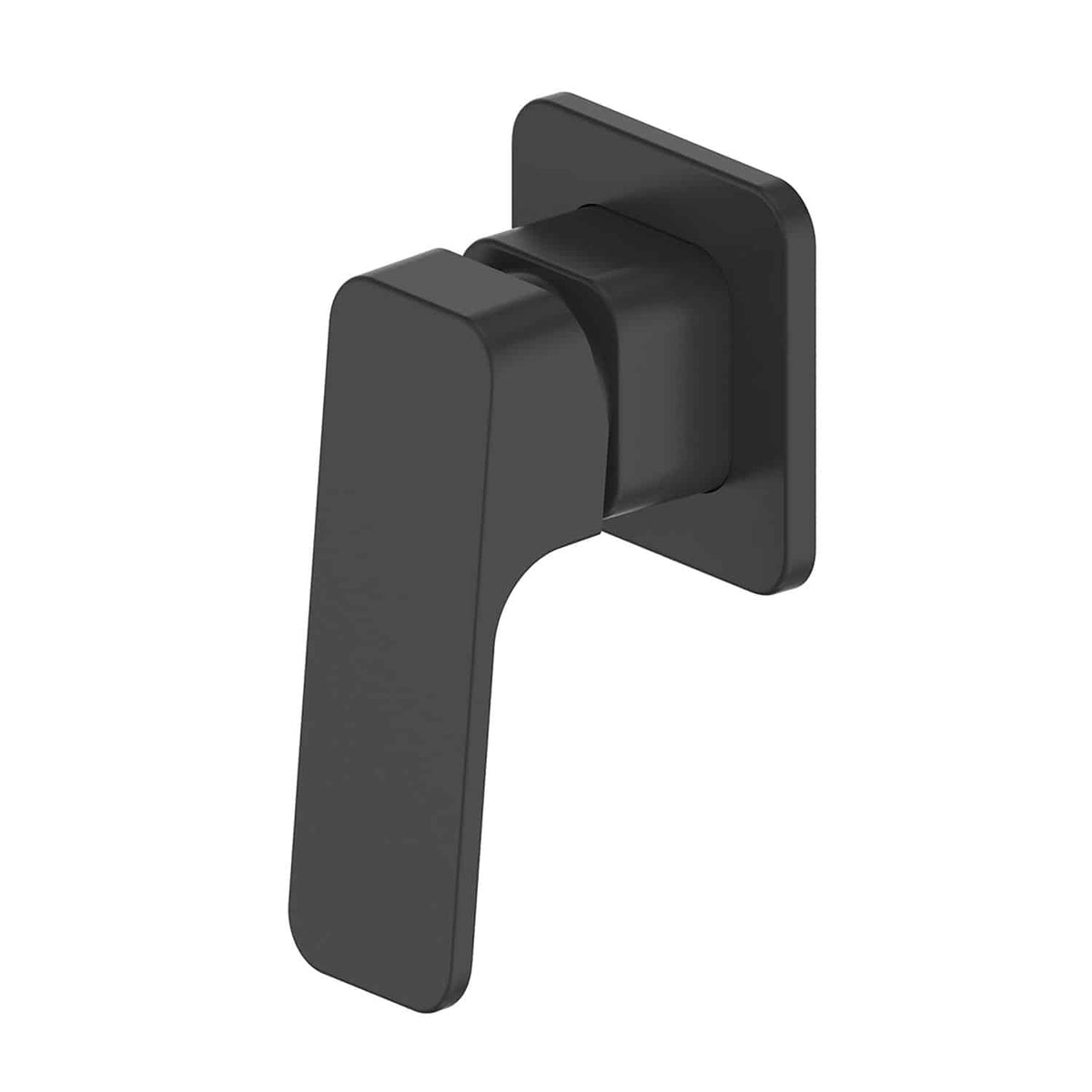 Swept Shower Mixer Trim Set - PVD Matte Black