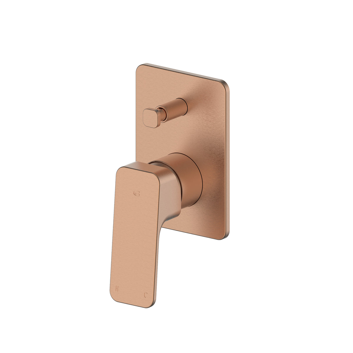 Swept Shower Diverter Mixer - PVD Brushed Copper