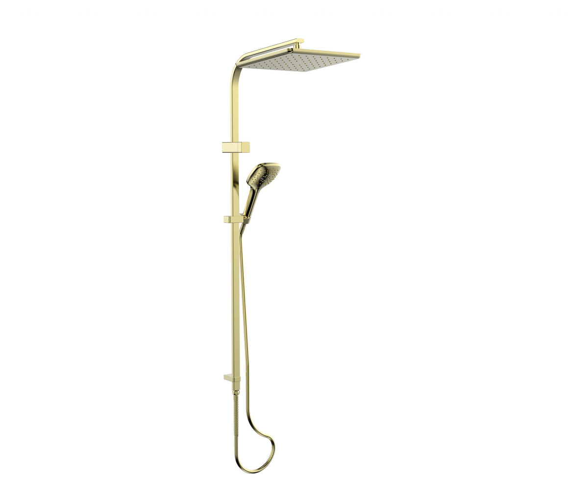 Skyla AirFlo™ Twin Rail Shower - PVD Brushed Brass