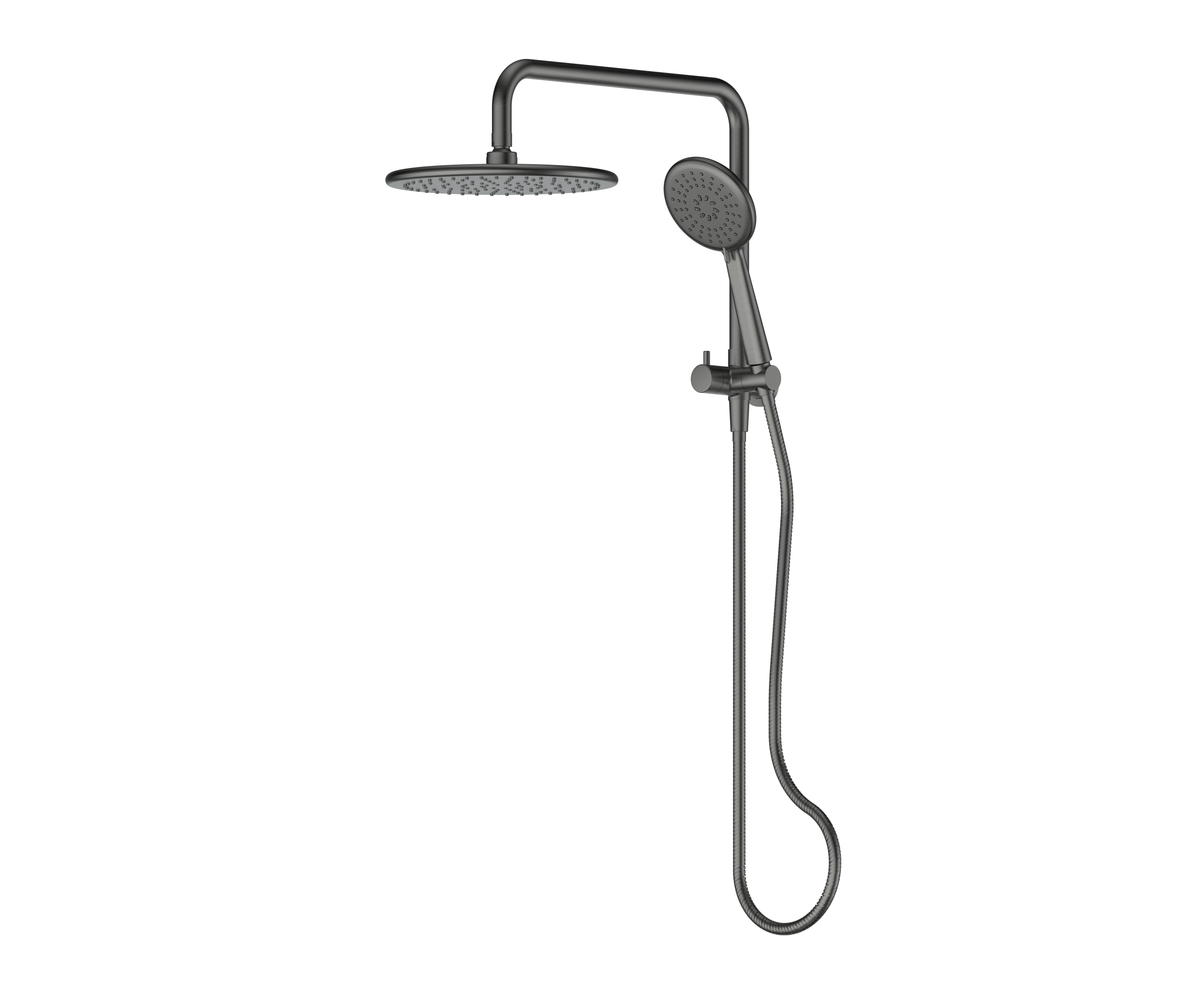 Rocco Short Twin Rail Shower - PVD Gunmetal