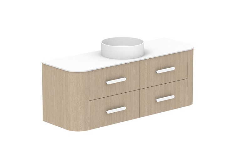 Adp Thea Curved Wall Hung Vanity Durasein Benchtop