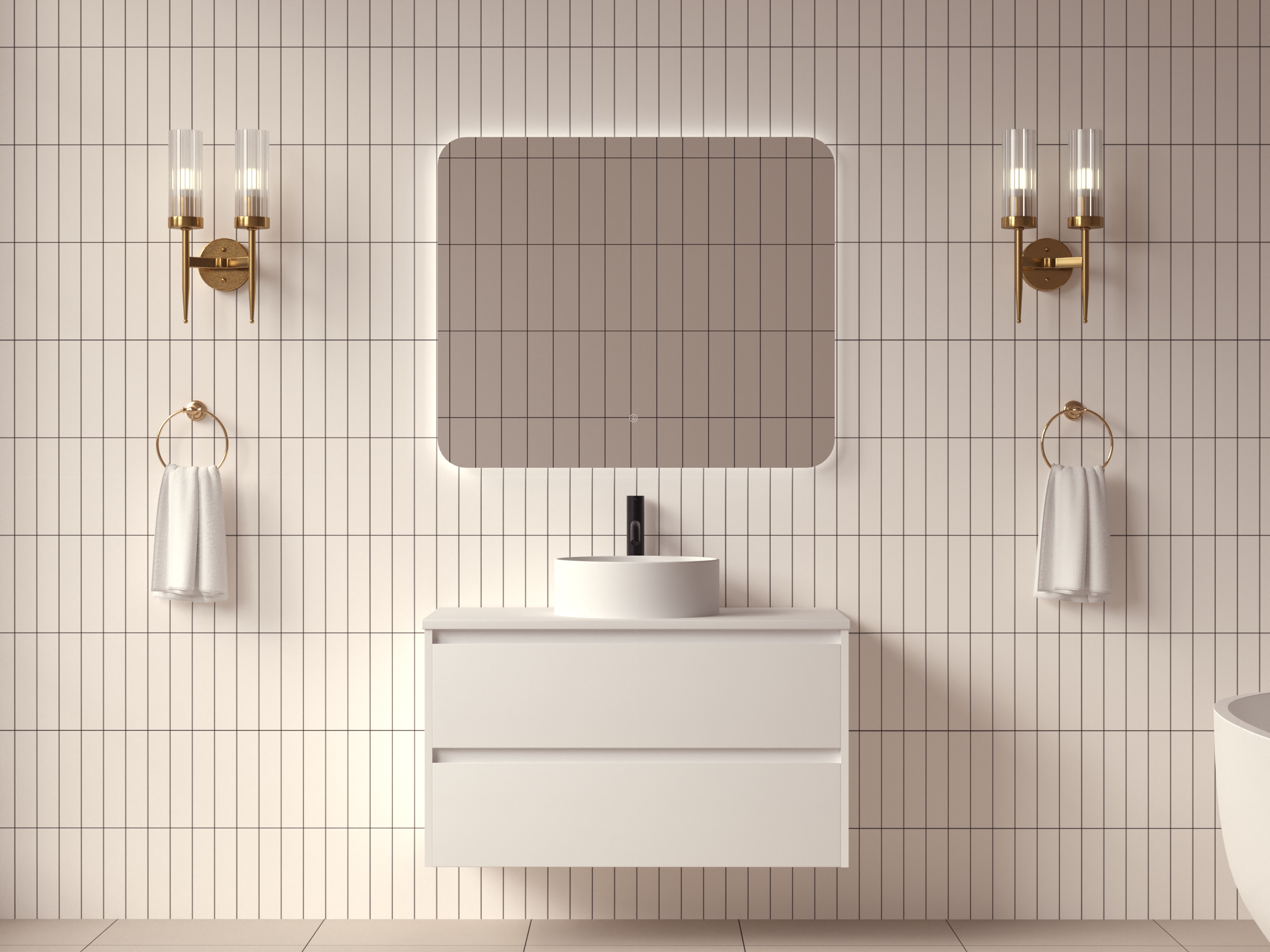 Mimi White Vanity 900mm