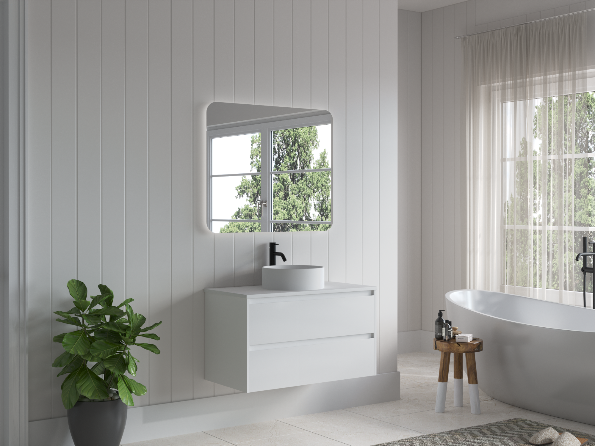 Mimi White Vanity 900mm