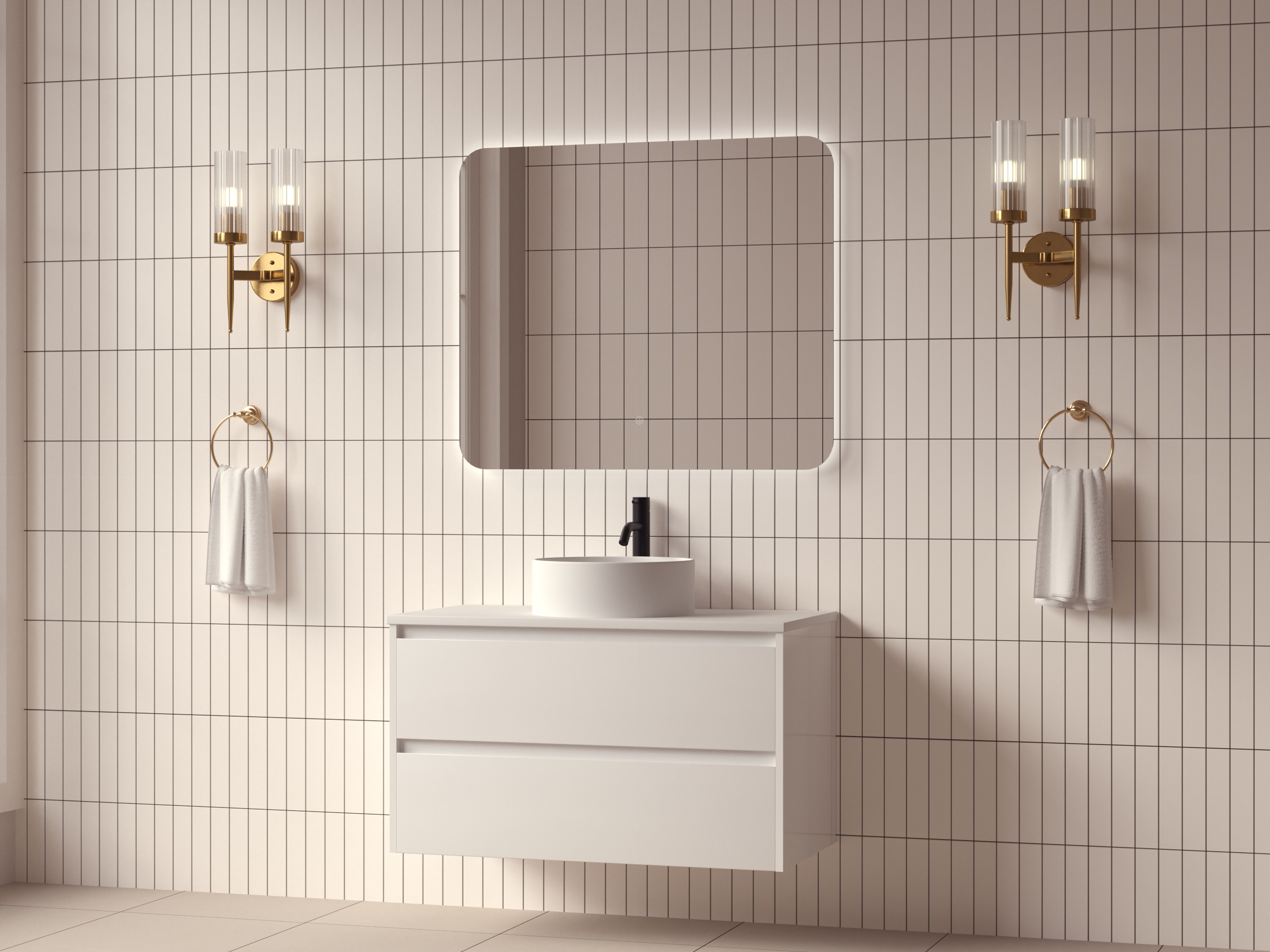 Mimi White Vanity 900mm