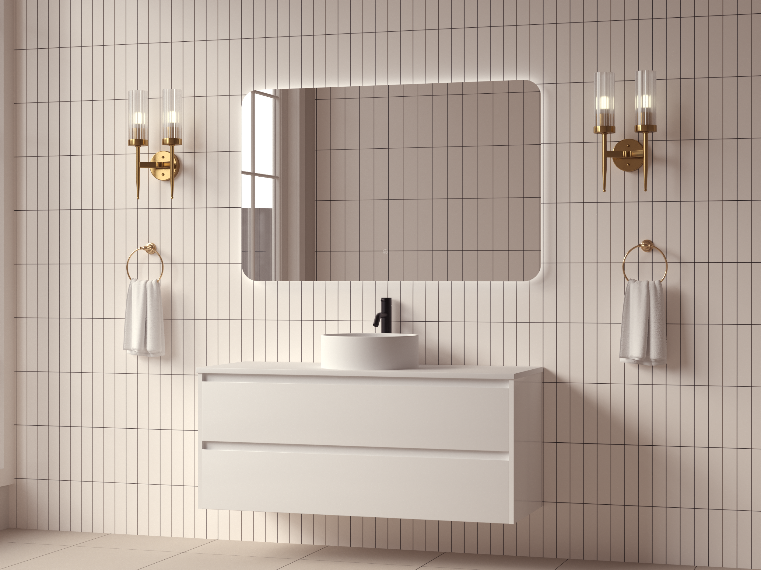 Mimi White Vanity 1200mm