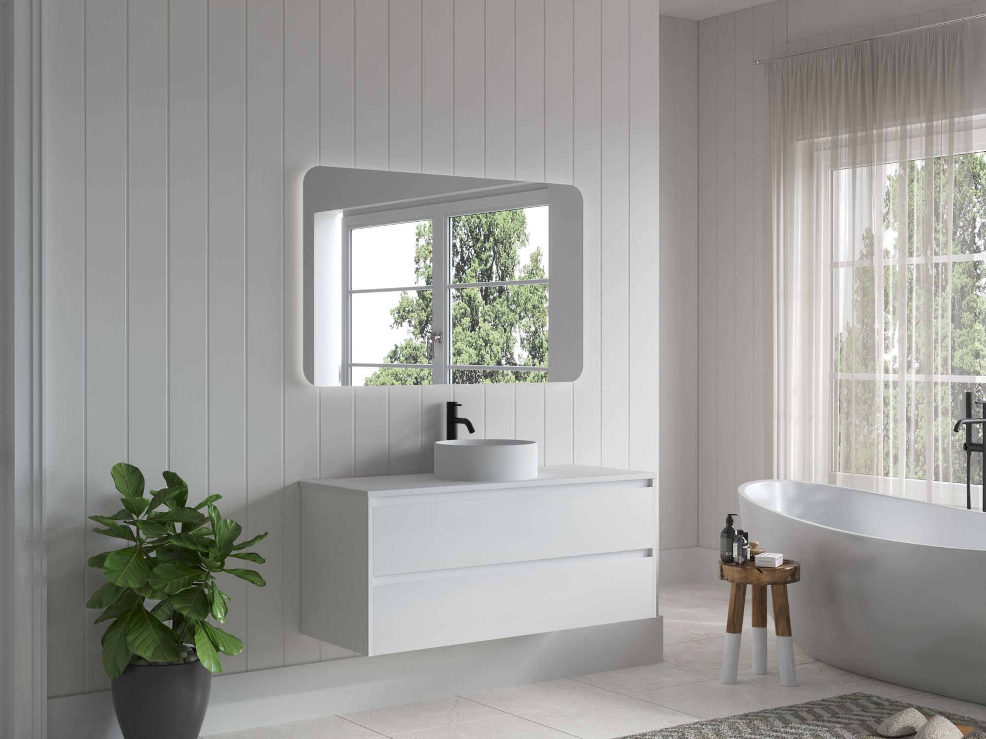Mimi White Vanity 1200mm