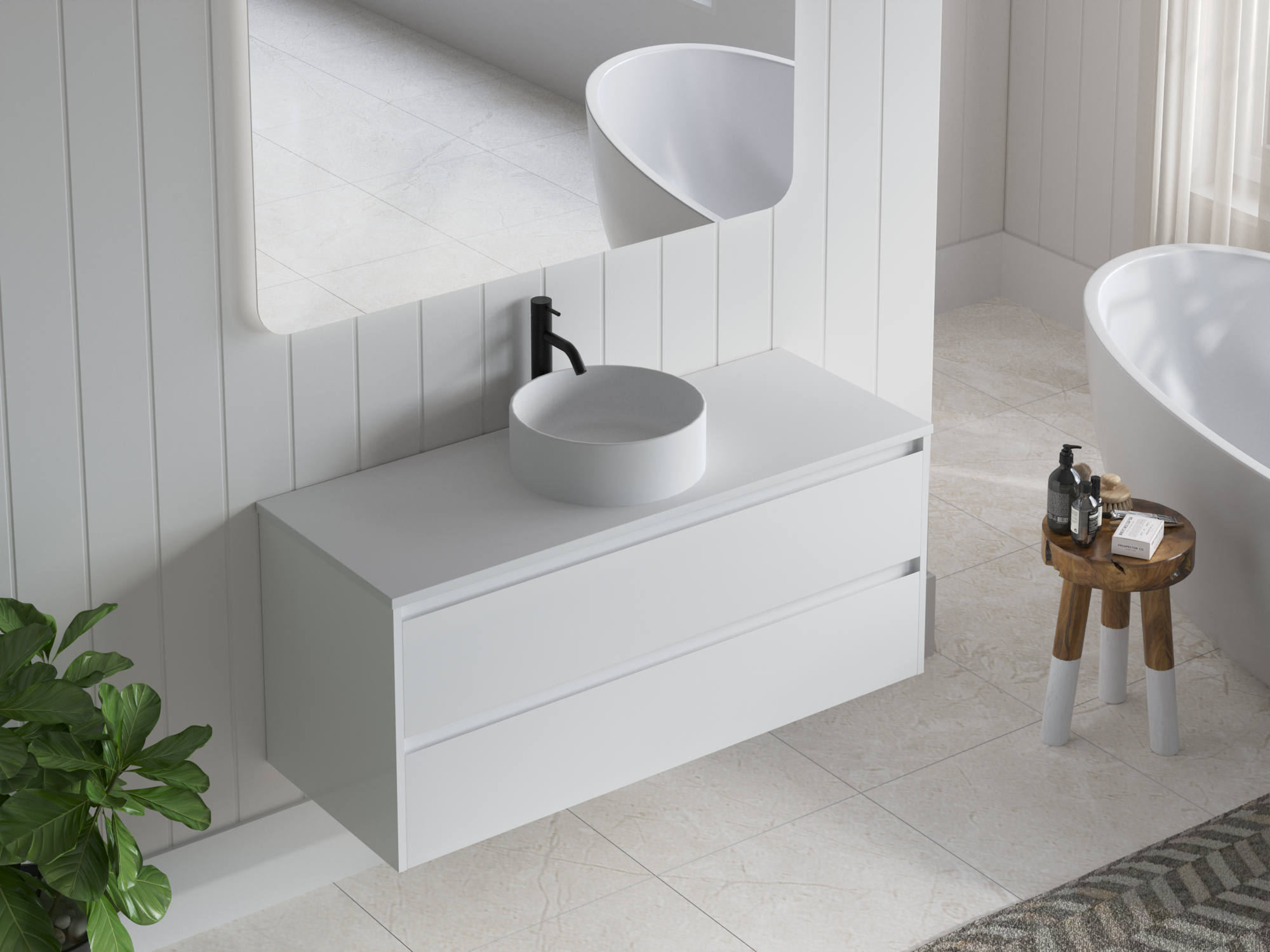 Mimi White Vanity 1200mm