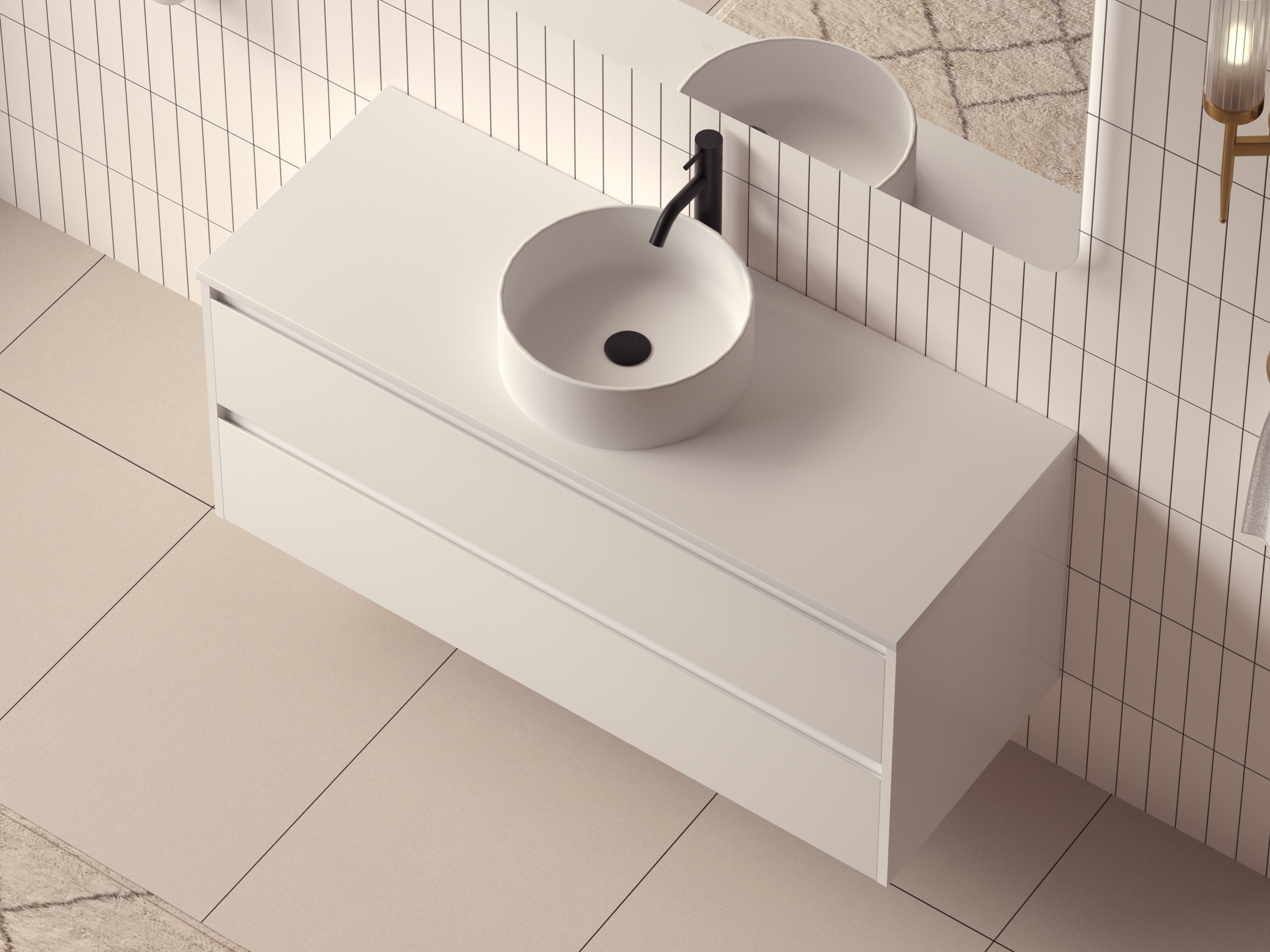 Mimi White Vanity 1200mm