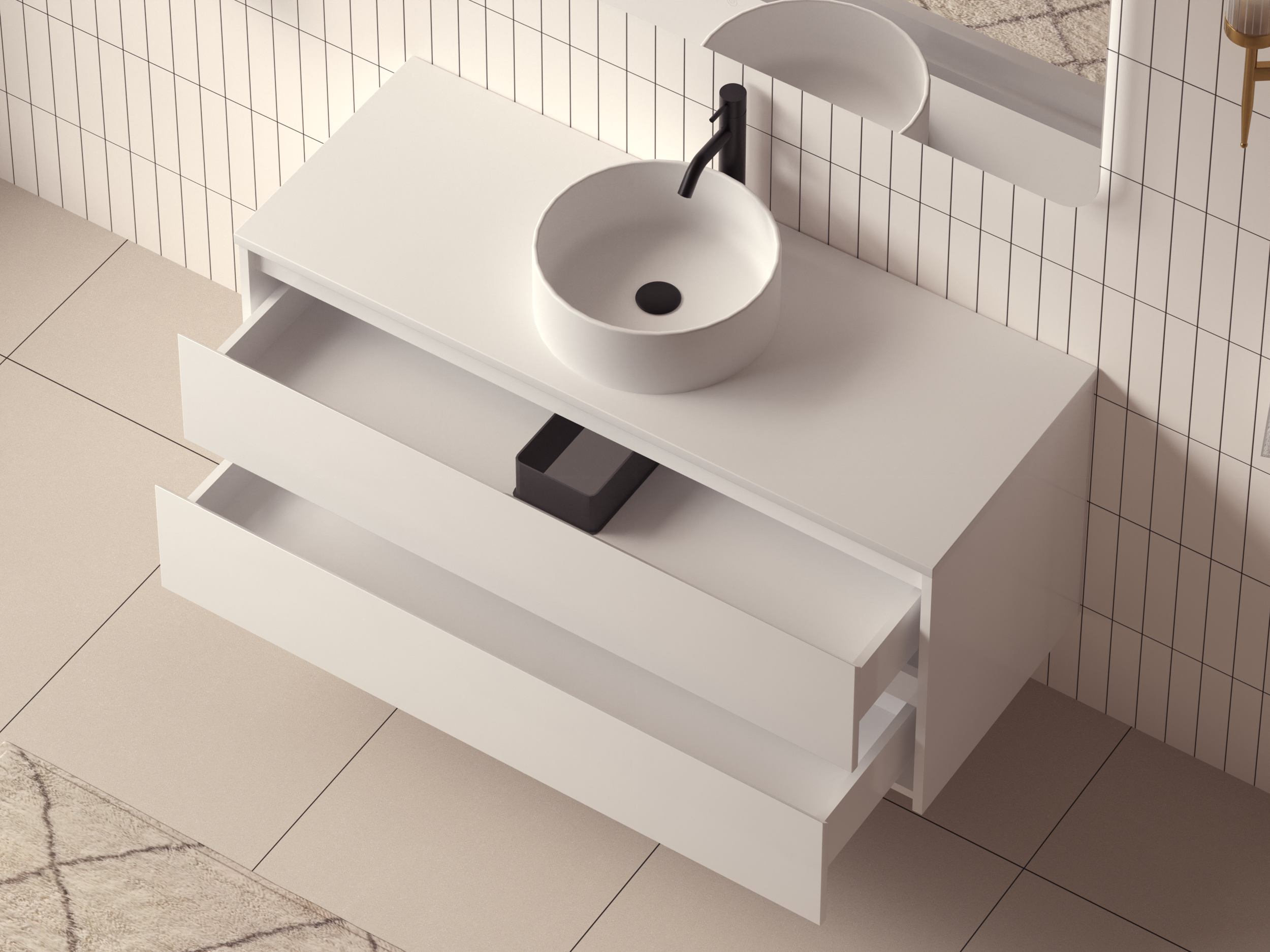 Mimi White Vanity 1200mm