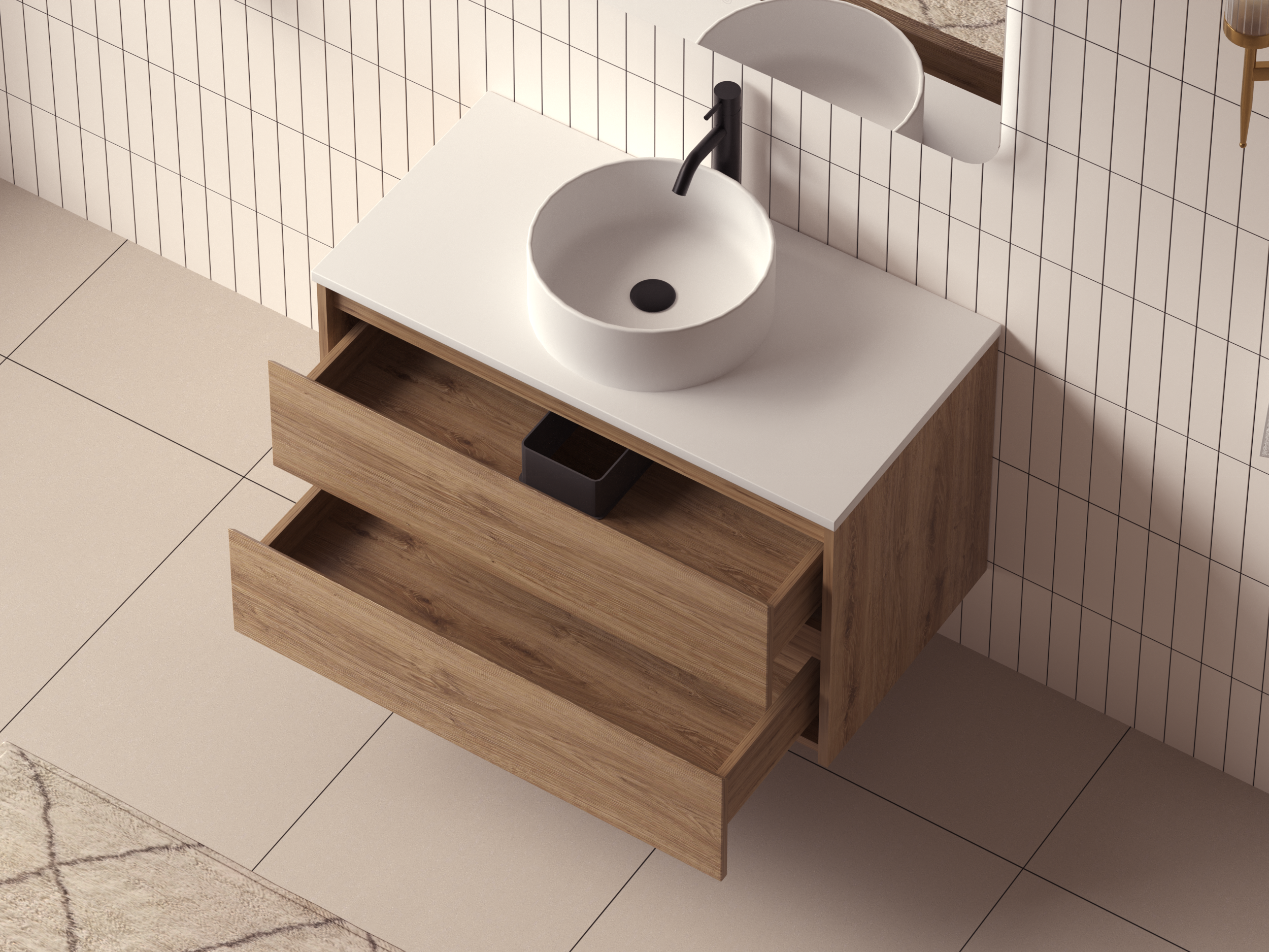 Mimi Oak Vanity 900mm