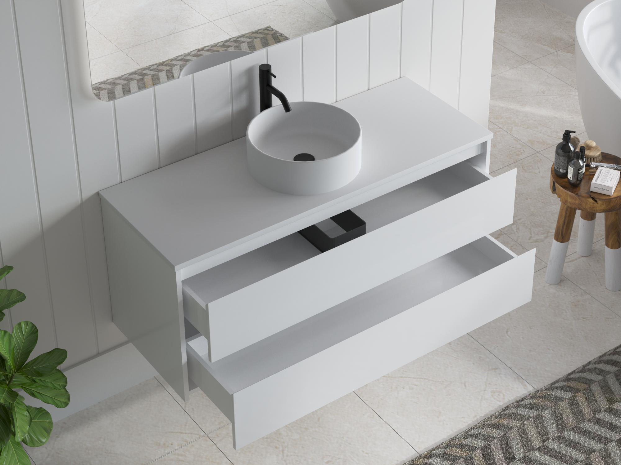 Mimi White Vanity 1200mm