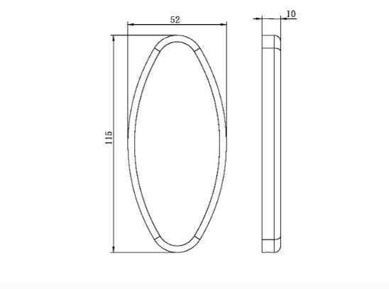 Nero Backrest Removable Wall Cover Plate Chrome