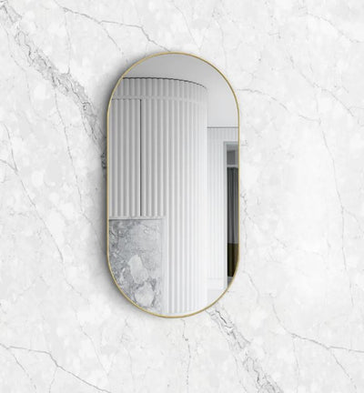 NOOSA OVAL BRUSHED GOLD FRAMED