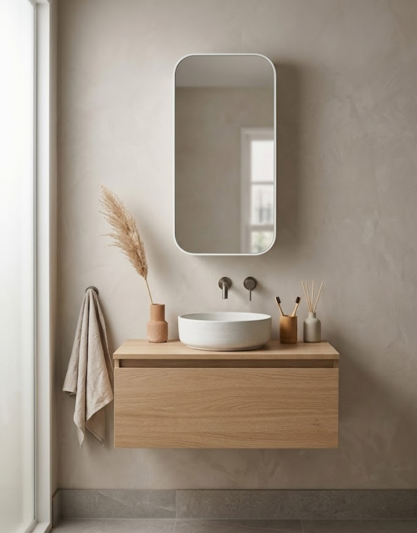 Mimi Rectangle Shaving Cabinet Satin White
